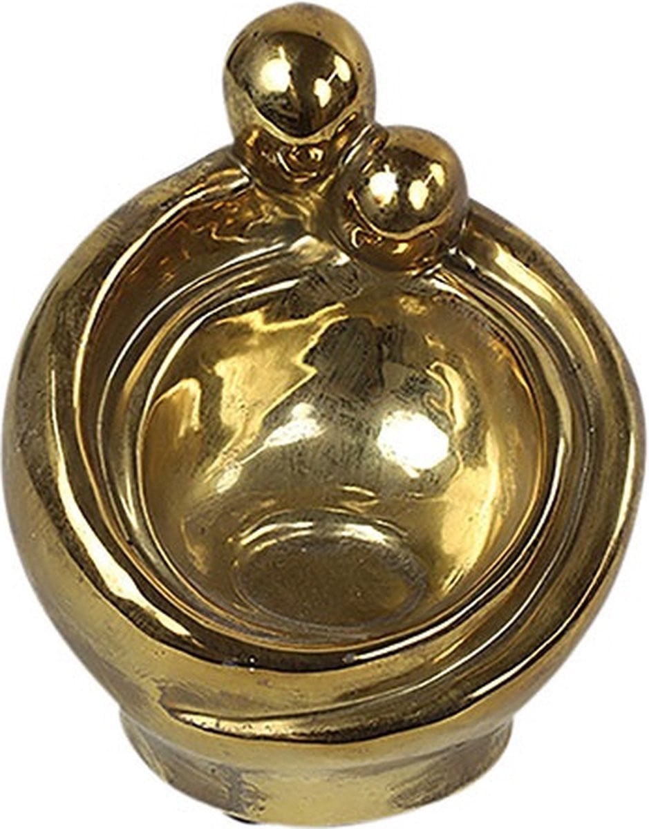 Theelichthouders Mother&Child goud