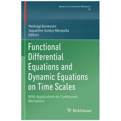 Functional Differential Equations and Dynamic Equations on Time Scales, Fachbücher von Jaqueline Godoy Mesquita, Pierluigi Benevieri