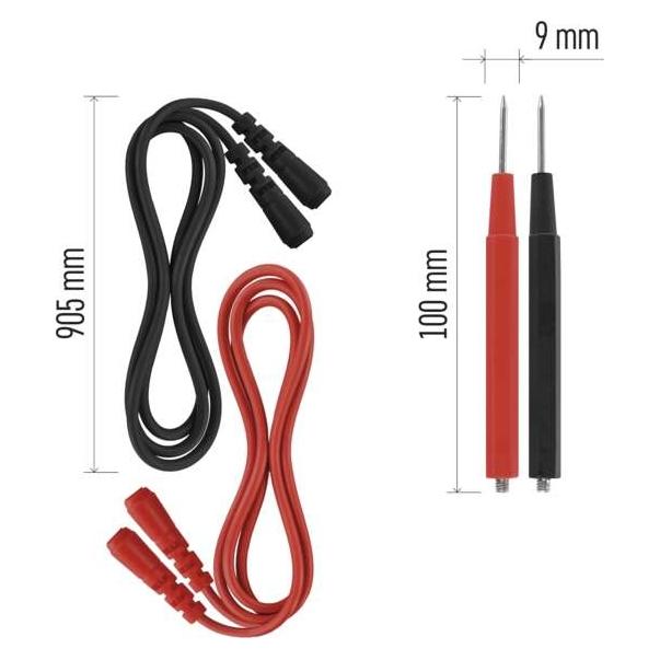 Emos Messleitungen mit Wechselspitzen 1A 30V/60V Rot Schwarz S4001R (77912643)