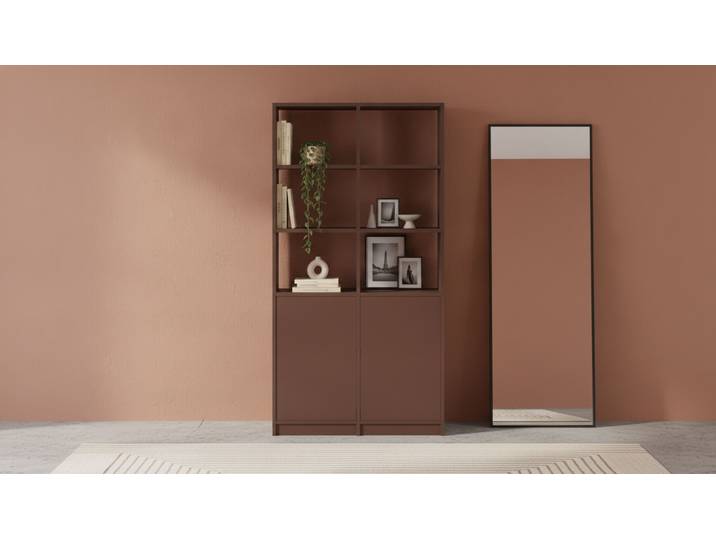 Regal planen in Mokkabraun MDF Lackiert