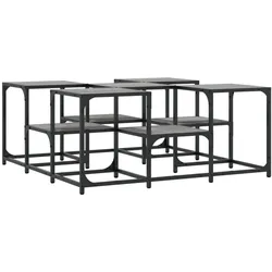 Décoshop26 - Couchtisch im Industriedesign 91 x 91 x 40 cm graues Holzwerkstoff und Metall DEC040168
