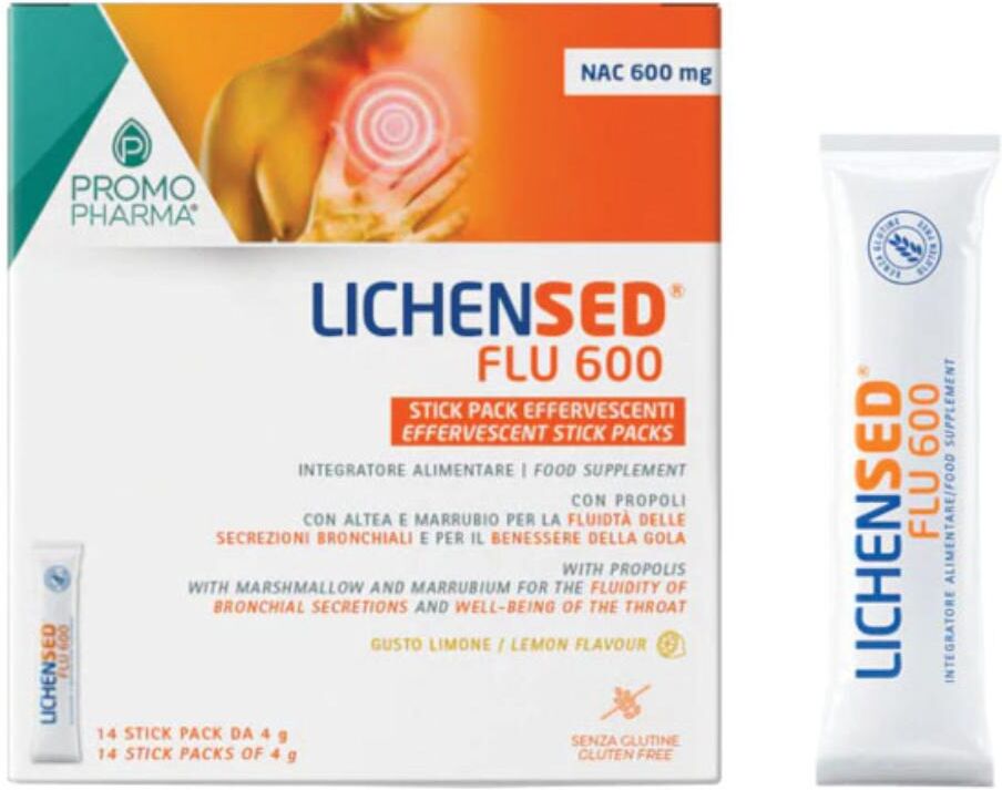 PROMOPHARMA SpA Lichensed Flu 600, 14 Stick Pack