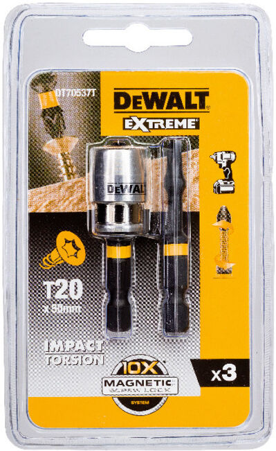 Ensemble de bitume DEWALT résistant aux chocs T20 50mm (DT70537T-QZ)