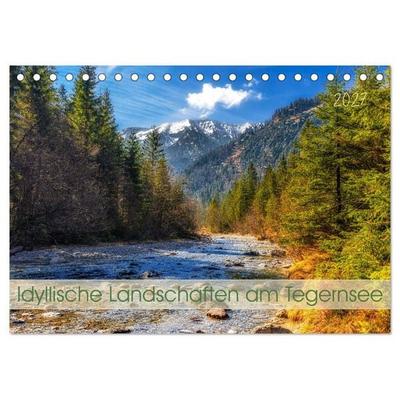 Idyllische Landschaften am Tegernsee (Tischkalender 2027 DIN A5 quer), CALVENDO Monatskalender