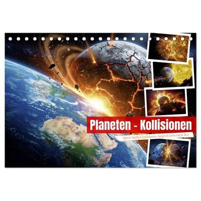 Planeten - Kollisionen (Tischkalender 2027 DIN A5 quer), CALVENDO Monatskalender