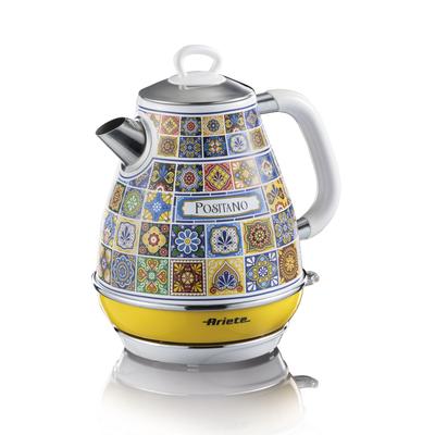 ARIETE Wasserkocher "2869PO Positano", bunt (gemustert), B:22cm H:30cm T:22cm, Wasserkocher