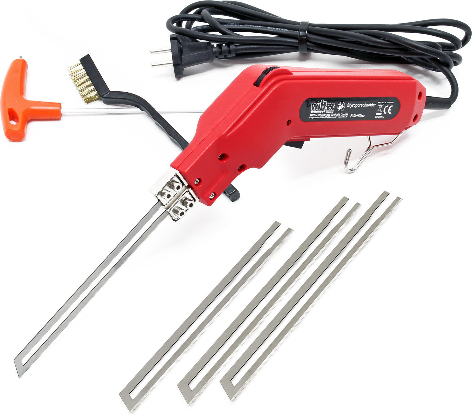 Wiltec Styroporschneider 150W met 4 messen en snelle opwarming voor polystyreen en hard polystyrenschuim