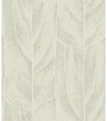 Candice Olson Dicot Light Green Leaf Wallpaper