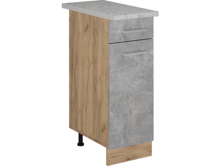 Küchenunterschrank Vicco R-Line Beton 30 cm AP Marmor, Model 53681