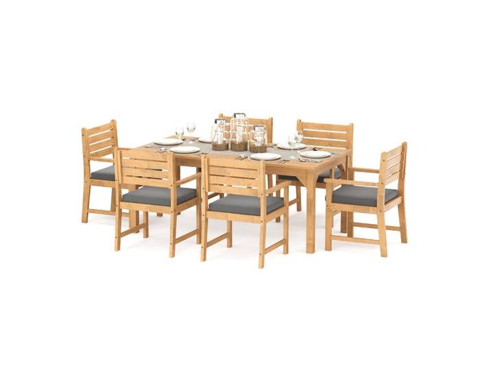 Gartenmöbel Set Holz MONICA 7-teilig