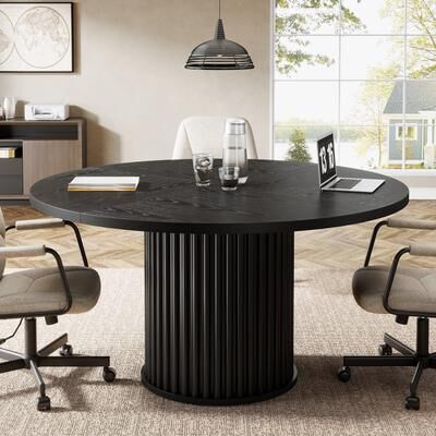 Bluebell 47-Inch Round Conference Table for 4-6 People