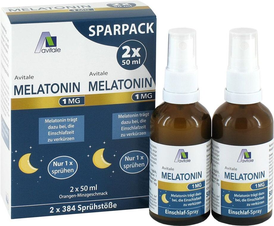 Avitale Melatonin 1 mg Einschlaf-Spray Sparpack 2X50ml