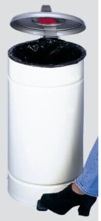 VAR Euro-Pedal Kunststoffdeckel silber elfenbein 60 l (1070)