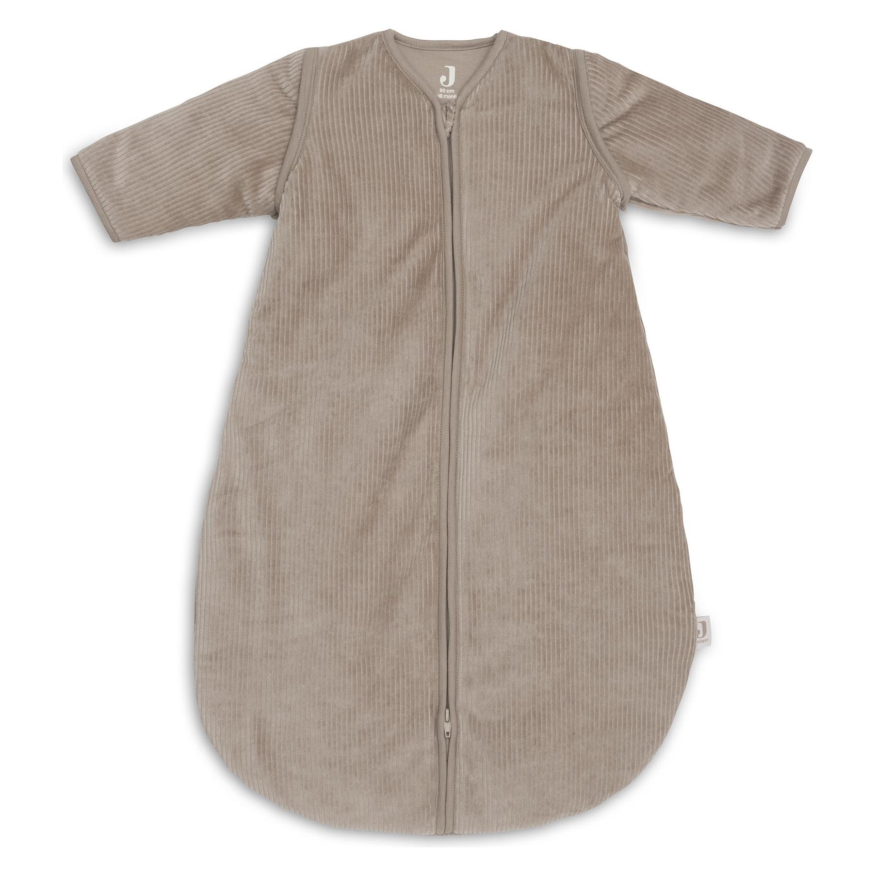 Jollein Schlafsack mit Abnehmbaren Ärmeln Rund 90cm Rib - Milky Coffee (Ganzjahr, 90 x 47 cm) (016-541-68118)