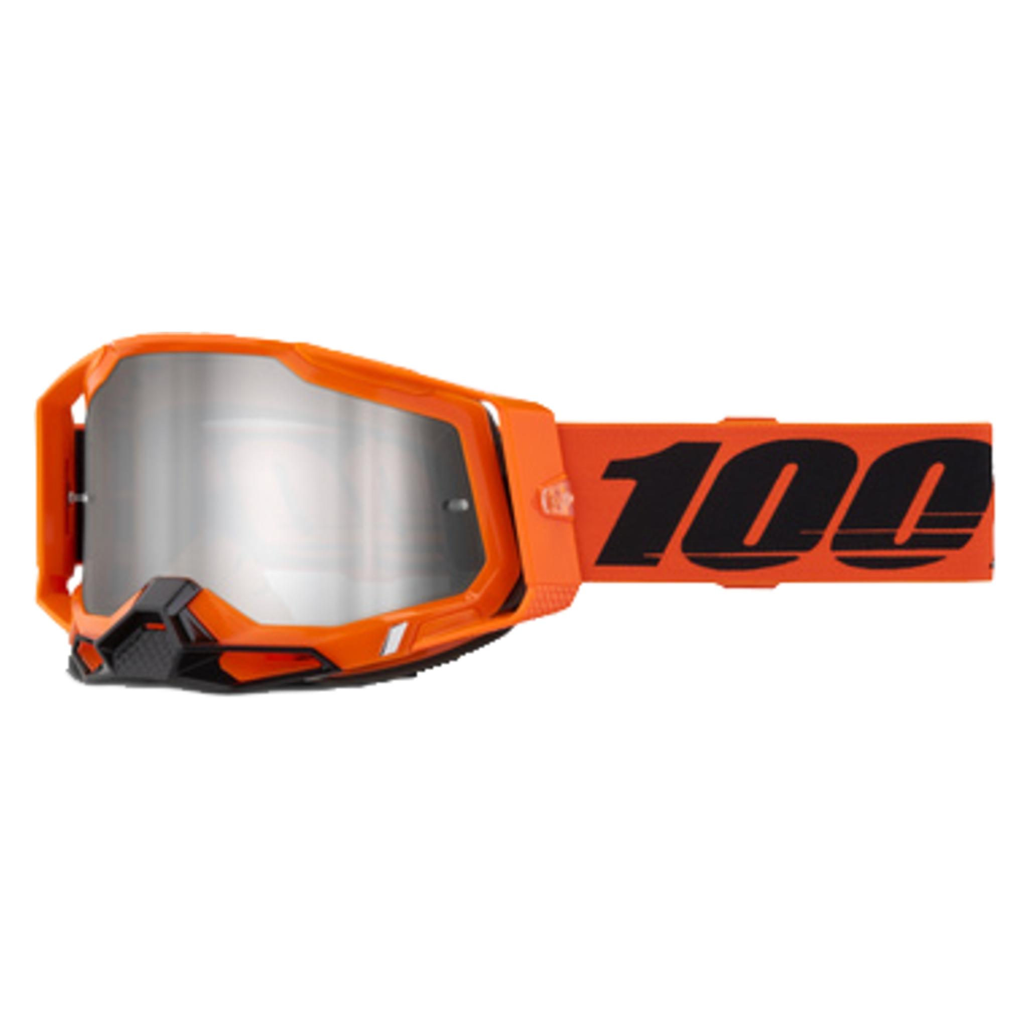 100% Racecraft 2 Goggle (Black, Orange, Silber) (50010-00036)