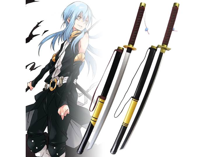 40 pouces Rimuru Tempest Katana bois épée Anime réincarné Slime Cosplay accessoire couteau taille réelle japonais Katana samouraï sabre cadeau