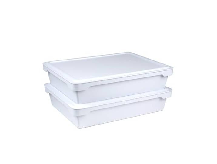 Ooni Plateaux de protection de la pâte à pizza – Deux boîtes empilables\, pour 12 boules de pâte de 250 g\, accessoires de pizza\, récipient de stockage de pâte