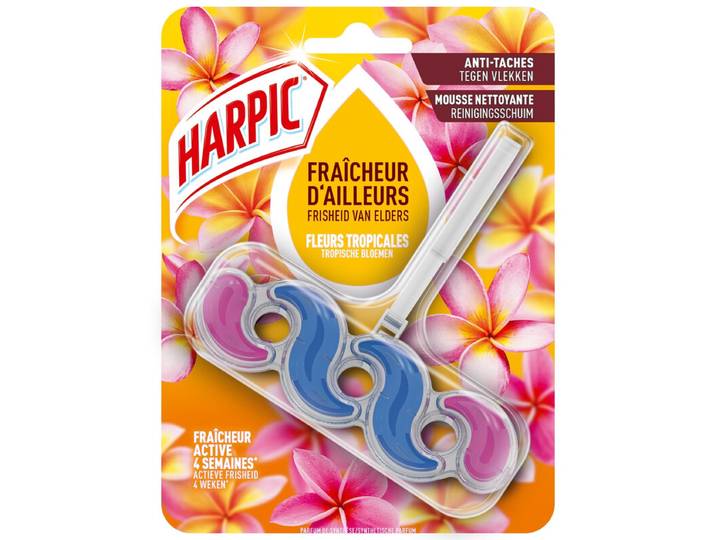 HARPIC Active Fresh Bloc WC formule 6 actions Fleurs Tropicales 39 g