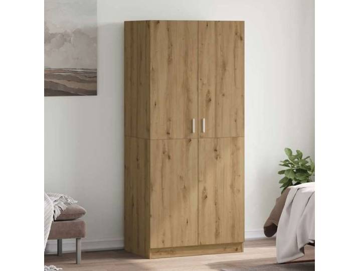 SALE 2025 Placard de Chambre - Garde-robe chêne artisanal 80x52x180 cm - bois d'ingénierie 53 Kg 6984