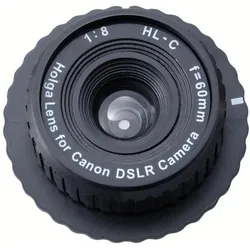 Holga 8/60 mm MF Canon FD EF-Mount Objektiv für kreative Fotografie