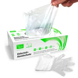 Veterinärhandschuhe transparent aus PE-Folie Länge 90 cm