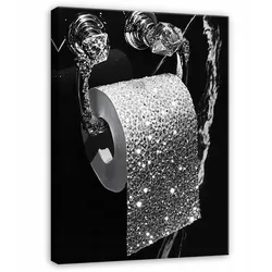 WANDBILD XXL Abstrakt Schwrz weiß Modern Badezimmer 100x70