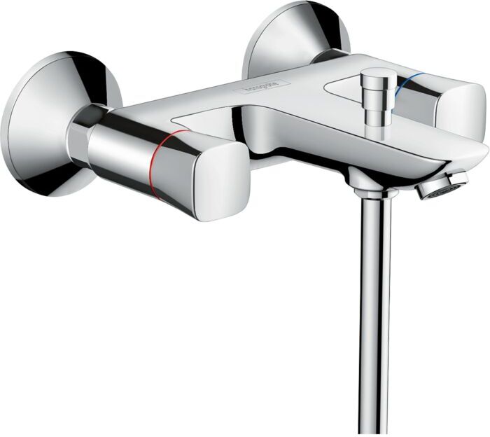 Hansgrohe Logis Wannenarmatur 71243000 Aufputz, chrom, 2 Griffarmatur