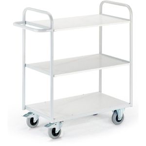 Rollcart Bürowagen B08-7312, 118 x 107 x 50cm, Holz & Metall, lichtgrau