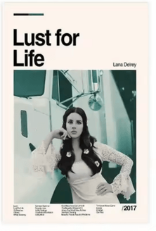 Inspire Picks Lana Del Rey Aesthetic Poster Album Cover Canvas Wall Art 23 20x30cm No Frame