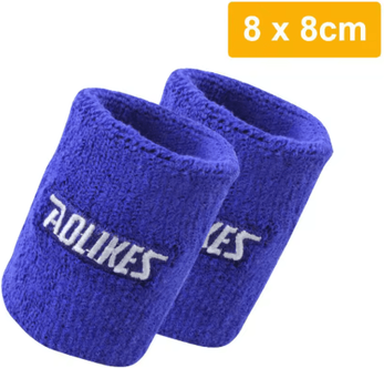 Inspire Picks AOLIKES Sports Sweatbands Wristbands Moisture Wicking Athletic Wristbands For Tennis, Basketball, Running & Fitness 8cm dark Blue