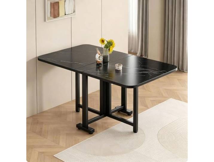 Klapptisch Faltbarer Esstisch Platzsparend 5 Größen 7 Farben Klappbarer Tisch ohne Montage mit Kippschutz für Küche Wohnung Büro(G,100x60cm/39.4x23.6in)