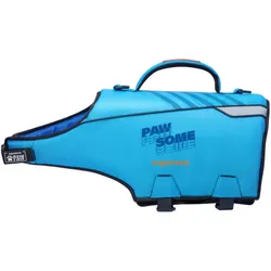 Aquatone Pawsome Hunde Schwimmweste mit Griff - blau