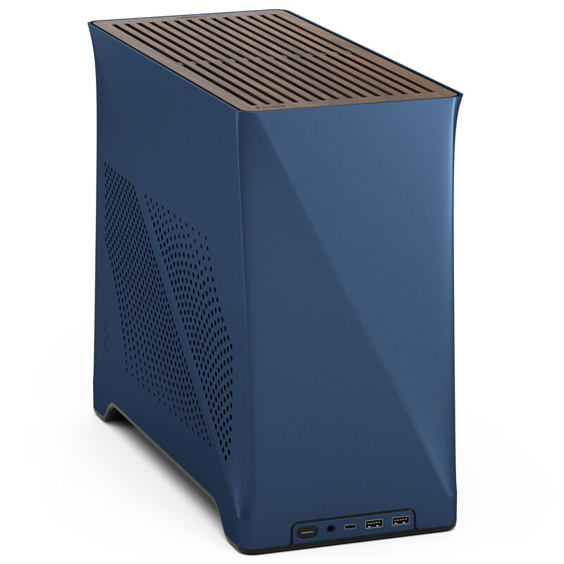 Fractal Design Era 2 Mini-ITX Gehäuse, Walnussholz-Panel - Blau