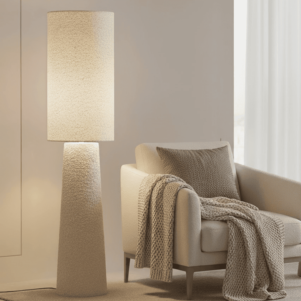 Nellie Cream Boucle Floor Lamp
