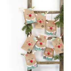 folia Adventskalender-Set Red Nose Reindeer 216-teilig