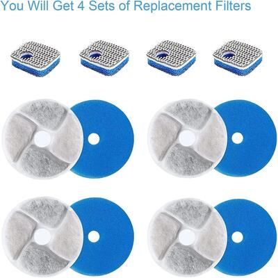 Inspired Living FreshFlow Activated Carbon Cat Fountain Replacement Filters 10 Sets