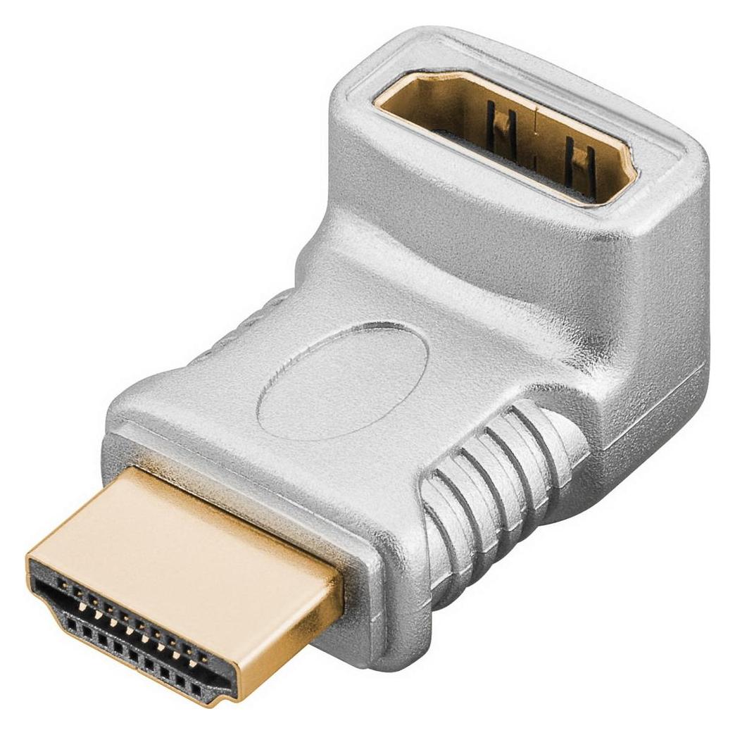 Goobay HDMI-Winkeladapter -90° vertikal HDMI-Stecker auf HDMI-Buchse (HDMI, HDMI) (52621)