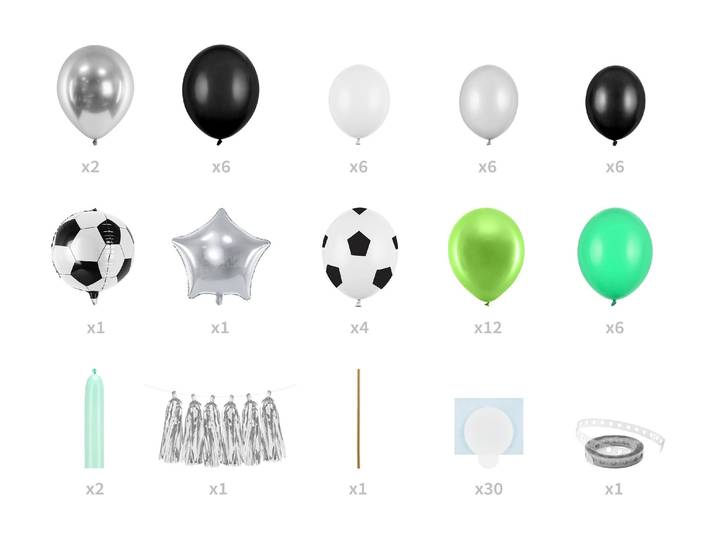 Girlande PARTYDECO Girlandenband Fussball Gr , grün, Papierdekoration, Girlande