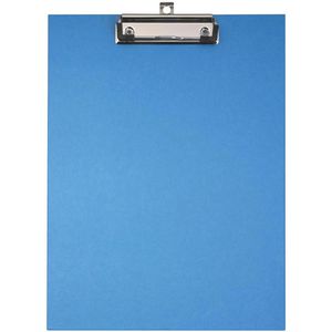 Falken Klemmbrett 11288354, A4, Hartpappe mit Kraftpapierbezug, blau