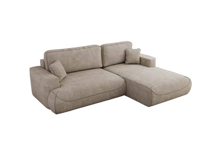 ECKSOFA OVO L Beige Struktur - Rechts Seite