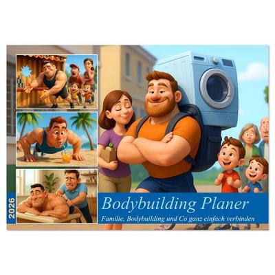 Bodybuilding Planer (Wandkalender 2026 DIN A3 quer), CALVENDO Monatskalender