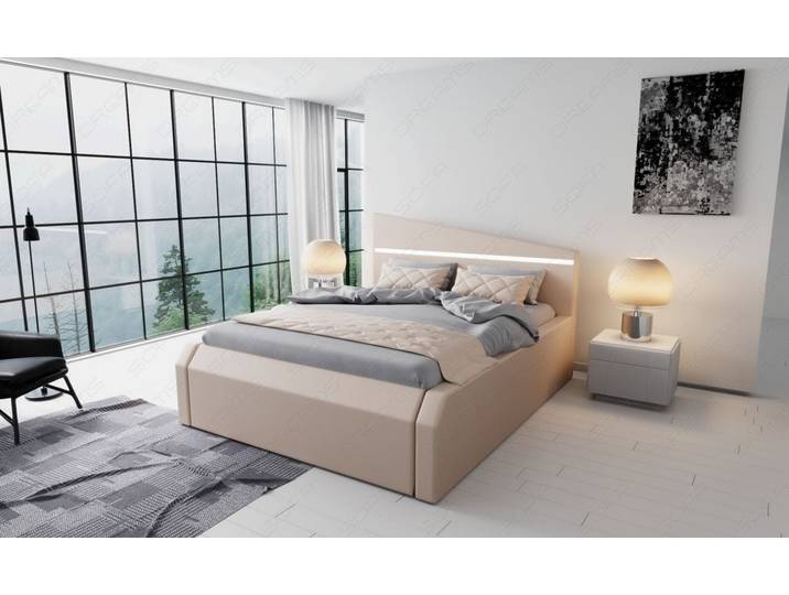 Wasserbett Nelassa mit LED im Kopfteil