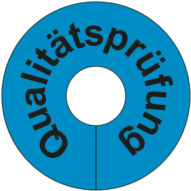 Etiquettes en PVC Eichner QUALITÄTSPRÜFUNG, bleu (9219-01042)