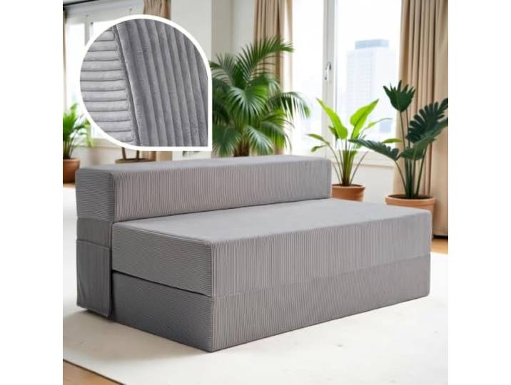 Schlafsofa 120 cm breit – 2-in-1 Bettfunktion & Gästebett, bequem, Cord 2-in-1 Schlafsofa & Gästebett · tagsüber Sofa, nachts Bett · bequem & stabil · Cord-Bezug abnehmbar & waschbar · OEKO-TEX