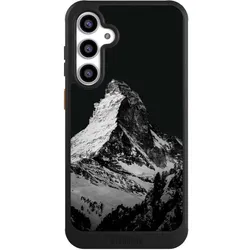 Nivocase Hülle für Samsung Galaxy S23 FE Handyhülle NIVOcore Case Schwarz Alpspitze Berg Schnee (Samsung Galaxy S23 FE), Smartphone Hülle, Schwarz