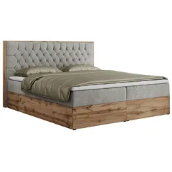 BOXBETT AMORE 180/200 Hellgrau Struktur - H3