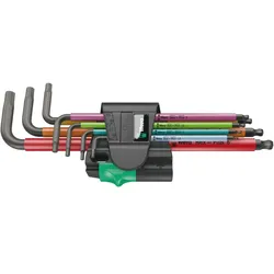 Wera 950/7 Hex-Plus Multicolour Magnet 1 Winkelschlüsselsatz, metrisch, BlackLaser, 7-teilig - 05022534001