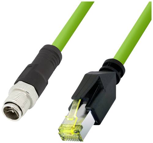 LogiLink CQM035S RJ45 Patchkabel CAT 6a 1.00m Grün Flammwidrig, Halogenfrei, Säurebeständig, UV-Beständig, Ölbeständig 1St.