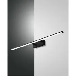Fabas Luce LED Bad-Wandleuchte / Spiegelleuchte NALA, IP44, 75cm, 15W 3000K 1850lm, schwarz FAB-3361-28-101