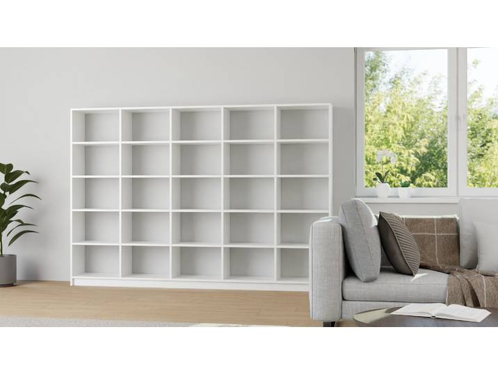 Raumtrenner Regal MDF Beschichtet MDF Weiß matt